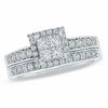 Thumbnail Image 1 of 1.00 CT. T.W. Princess-Cut Quad Diamond Bridal Set in 14K White Gold