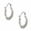 14K White Gold T-Rex Hoop Earrings