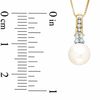 Thumbnail Image 2 of Freshwater Cultured Pearl and Diamond Accent Pendant in 10K Gold
