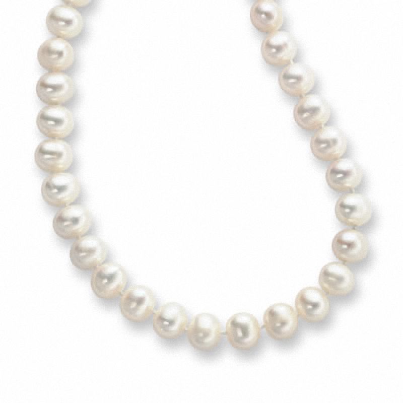 6.0-6.5mm Cultured Freshwater Pearl Strand Necklace with 14K Gold Clasp - 64"|Peoples Jewellers