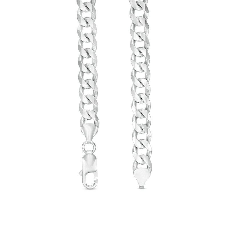 Main Image 3 of Men's Curb Chain Bracelet in Sterling Silver - 9.0"