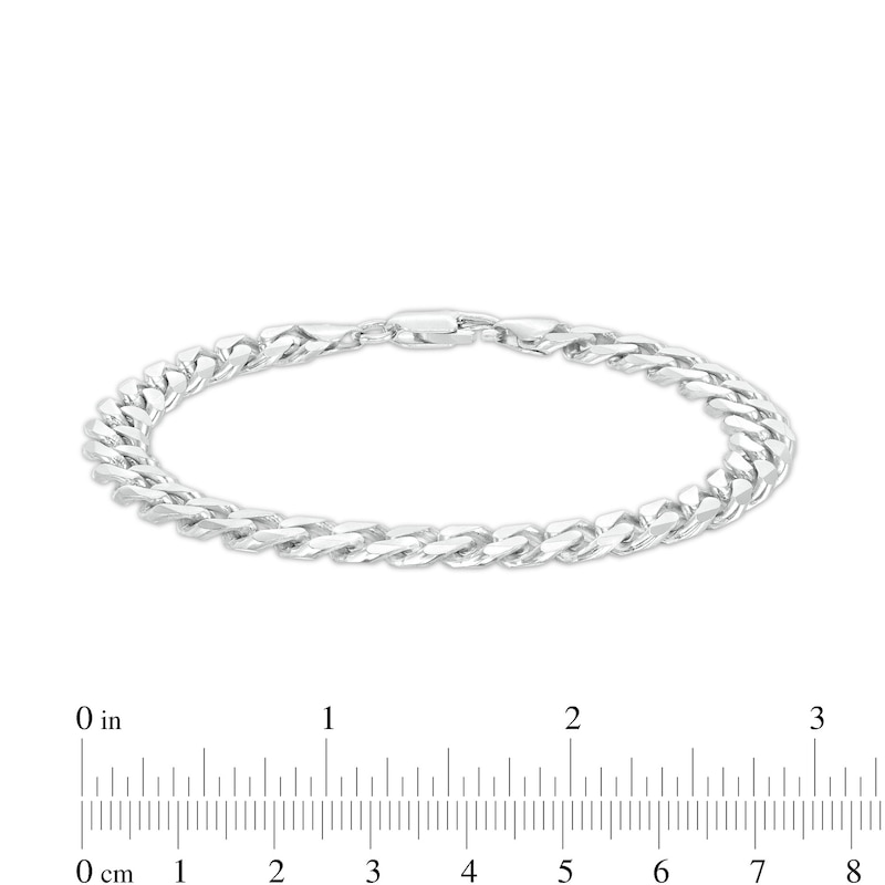 Main Image 4 of Men's Curb Chain Bracelet in Sterling Silver - 9.0"