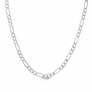 Men's 6.9mm Figaro Chain Necklace in Sterling Silver - 22"