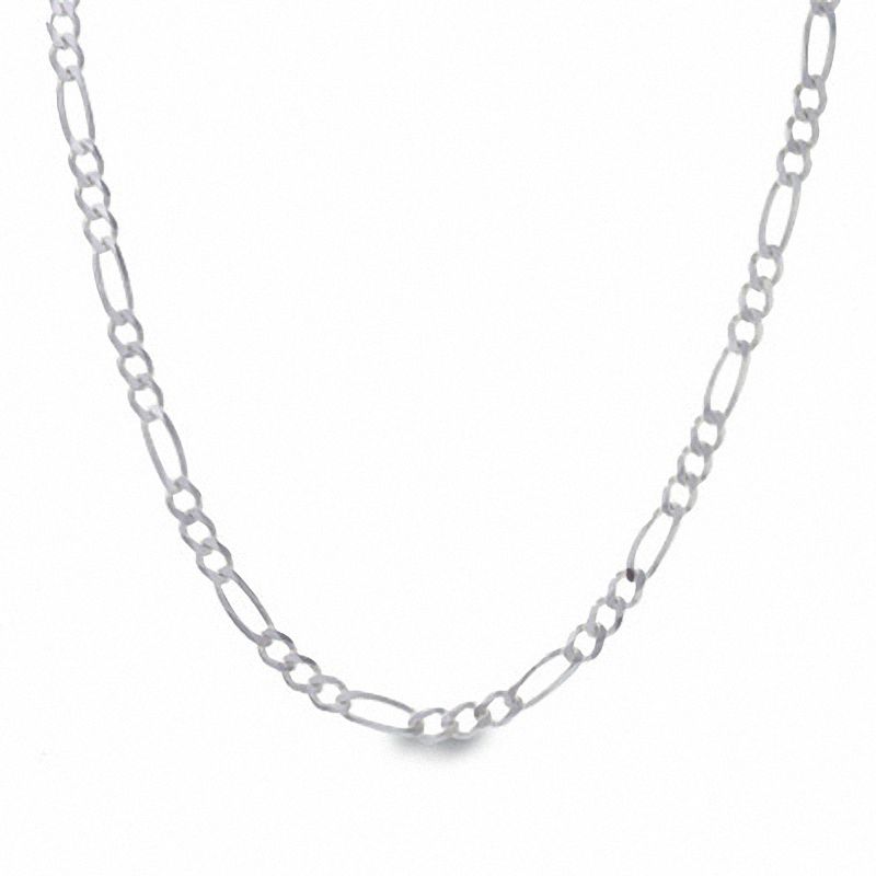 Men's 6.9mm Figaro Chain Necklace in Sterling Silver - 22"