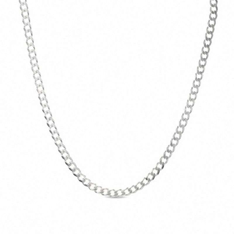 Men's 6.9mm Curb Chain Necklace in Sterling Silver - 22"|Peoples Jewellers