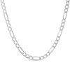 Men's 8.2mm Figaro Chain Necklace in Sterling Silver - 24"