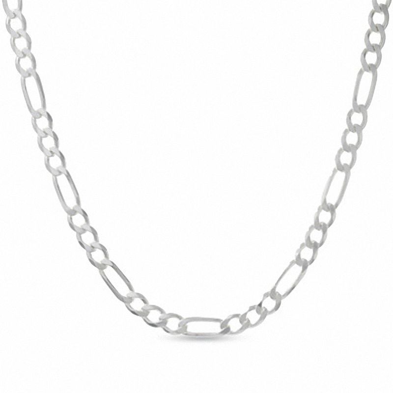 Men's 8.2mm Figaro Chain Necklace in Sterling Silver - 24"