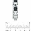 Men's Tungsten and Stainless Steel Bracelet with Black Carbon Fibre Accents