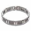 Thumbnail Image 1 of Three-Row Cable Bracelet in Stainless Steel - 8.25"
