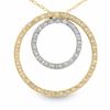 Thumbnail Image 0 of Diamond Fascination™ 14K Two-Tone Gold Double Circle Pendant