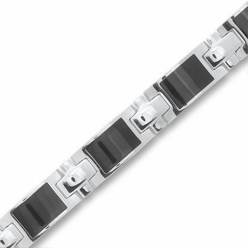 Main Image 2 of Enamel Link Bracelet in Stainless Steel - 8.5"