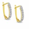 Thumbnail Image 1 of Diamond Fascination™ 14K Gold Small Oval Hoop Earrings