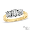 Thumbnail Image 0 of 1.00 CT. T.W. Diamond Three Stone Anniversary Ring in 14K Gold