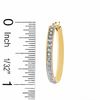 Thumbnail Image 2 of Diamond Fascination™ Triangle Tube Hoop Earrings in 14K Gold