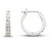 Thumbnail Image 0 of Diamond Fascination™ Petite Hoop Earrings in 14K White Gold