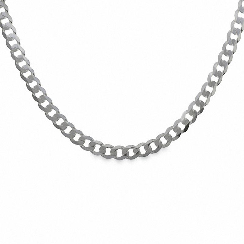 Men's 8.3mm Curb Chain Necklace in Sterling Silver - 24"|Peoples Jewellers