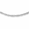 Ladies' 1.15mm Singapore Chain Necklace in 14K White Gold - 18"