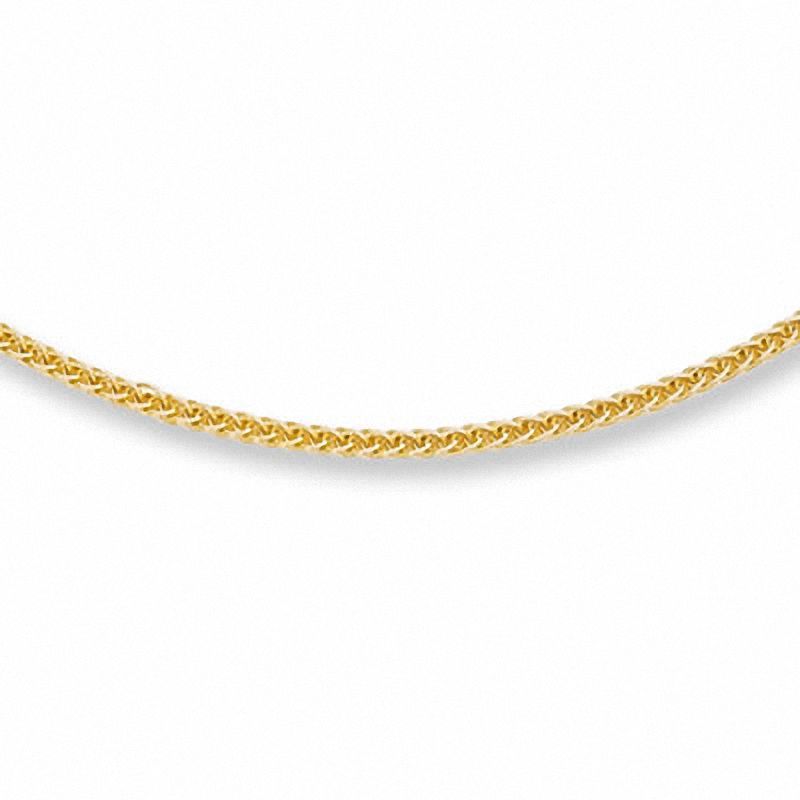 Main Image 1 of Ladies' 1.0mm Square Wheat Chain Necklace in 14K Gold - 18"