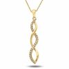 Thumbnail Image 0 of 0.10 CT. T.W. Diamond Twine Pendant in 10K Gold