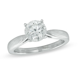 Celebration 100 1.50 CT. Canadian Certified Diamond Solitaire Engagement Ring in 14K White Gold (I/SI2)
