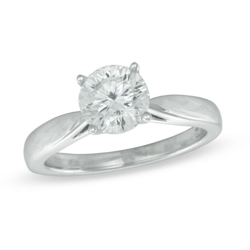 Main Image 1 of Celebration 100 1.50 CT. Canadian Certified Diamond Solitaire Engagement Ring in 14K White Gold (I/SI2)