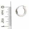 Thumbnail Image 3 of Diamond Fascination™ Small Round Hoop Earrings in 14K White Gold