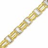 Thumbnail Image 0 of Men's Short Link Bracelet in Hollow 10K Two-Tone Gold - 9.0"