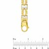 Thumbnail Image 1 of Men's Short Link Bracelet in Hollow 10K Two-Tone Gold - 9.0"