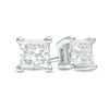 Thumbnail Image 1 of 0.60 CT. T.W. Square-Cut Diamond Solitaire Stud Earrings in 14K White Gold