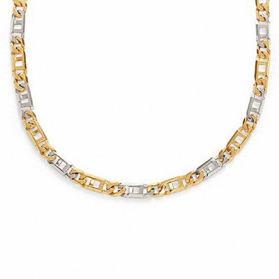 Two tone men's necklace cheap