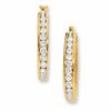Thumbnail Image 1 of 0.20 CT. T.W. Diamond Flower Drop Earrings in 10K Gold