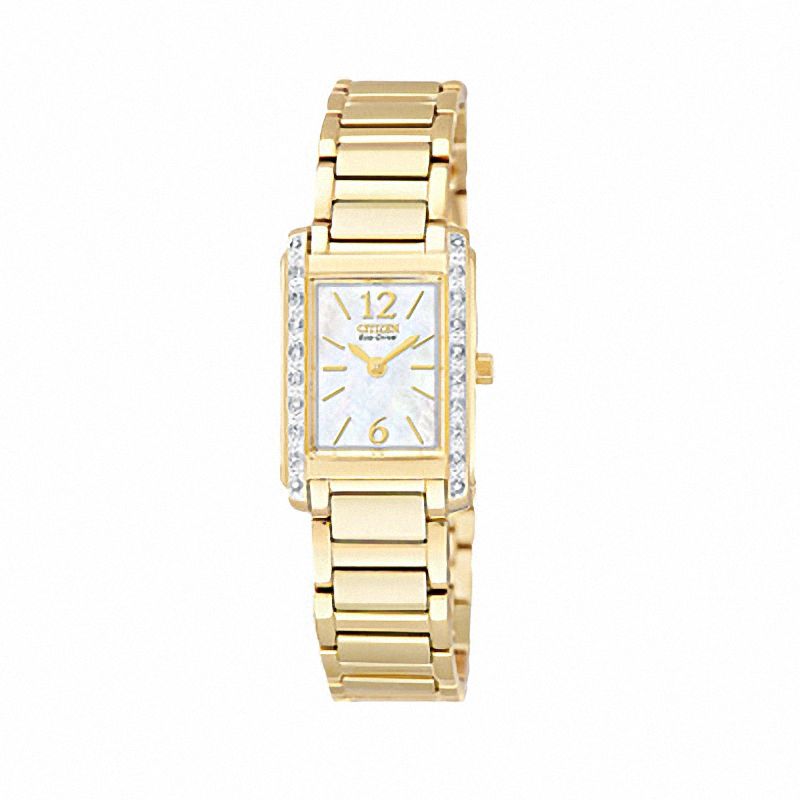 Ladies' Citizen Eco-Drive Gold-Tone Bracelet Watch with Diamond Bezel (Model: EW9462-52D)|Peoples Jewellers