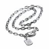 Thumbnail Image 0 of Simmons Jewelry Co. Men's Stainless Steel Mini Razor Link Chain Necklace with Diamond Accent - 22"