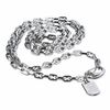 Thumbnail Image 1 of Simmons Jewelry Co. Men's Stainless Steel Mini Razor Link Chain Necklace with Diamond Accent - 36"