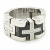 Thumbnail Image 1 of Simmons Jewellery Co. 0.18 CT. T.W. Diamond Cross Link Ring in Stainless Steel - Size 11