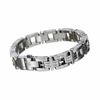 Thumbnail Image 0 of Simmons Jewelry Co. Men's Stainless Steel Cross Pattern Bracelet with Diamond Accent