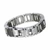 Thumbnail Image 1 of Simmons Jewelry Co. Stainless Steel Cross Pattern Bracelet with Diamond Accent