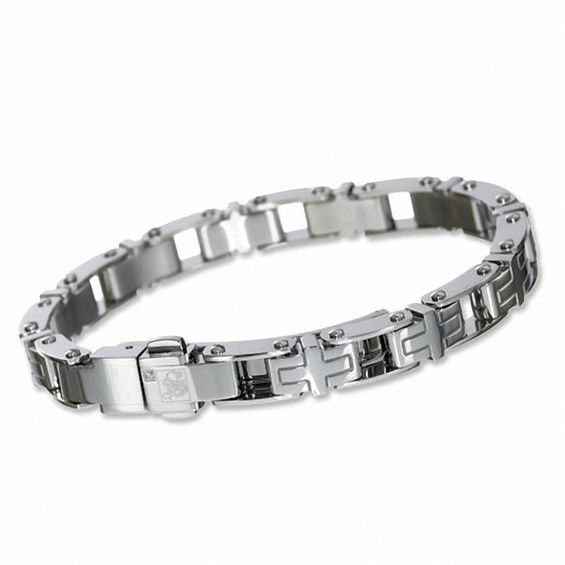 Simmons Jewelry Co. Men's Stainless Steel Cross Pattern