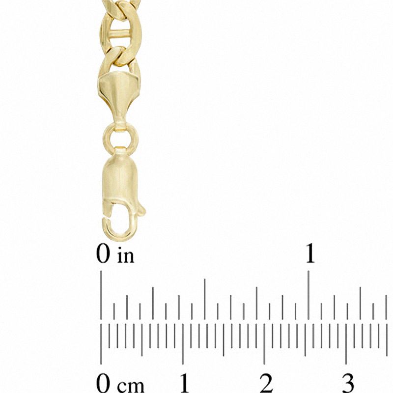 120 Gauge Mariner Bar Chain Bracelet in 10K Gold - 8.5"