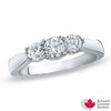 Thumbnail Image 1 of Celebration Canadian Lux® 1.50 CT. T.W. Certified Diamond Three Stone Ring in 18K White Gold (I/SI2)