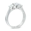 Thumbnail Image 1 of 1.00 CT. T.W. Canadian Certified Diamond Three Stone Engagement Ring in 18K White Gold (I/SI2)