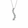 Thumbnail Image 1 of 0.09 CT. T.W. Journey Diamond Curve Pendant in 10K White Gold