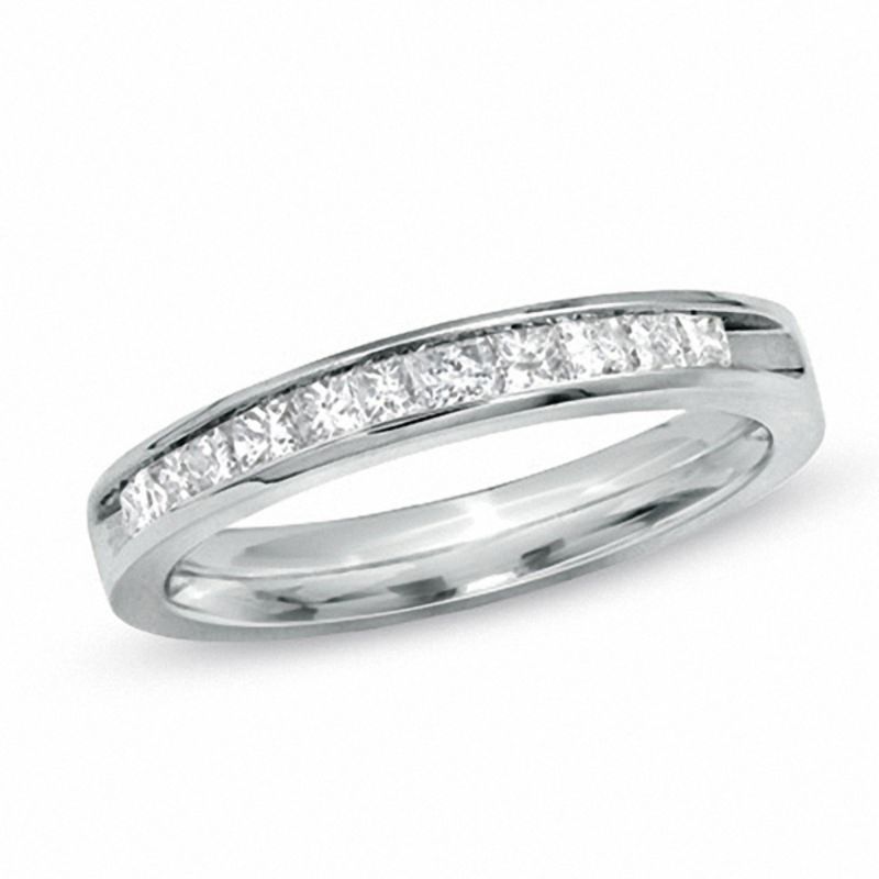 Main Image 1 of 0.50 CT. T.W. Princess-Cut Diamond Wedding Band in 14K White Gold