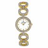 Ladies' Bulova Gold-Tone Crystal Accent Watch with Mother-of-Pearl Dial (Model: 98V26)