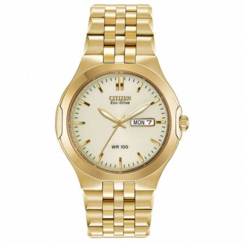 Main Image 1 of Men's Citizen Eco-Drive Corso Gold-Tone Watch with Champagne Dial (Model: BM8402-54P)