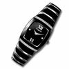 Thumbnail Image 1 of Ladies' Wittnauer Diamond Accent Two-Tone Ceramic Watch with Square Black Dial (Model: 12R32)