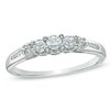 Thumbnail Image 0 of 0.33 CT. T.W. Diamond Past Present Future® Ring in 14K White Gold