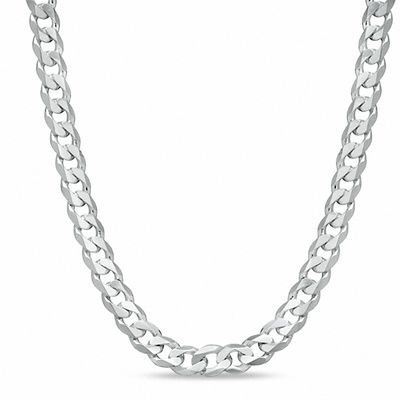 Men's 11.0mm Curb Chain Necklace in Sterling Silver - 22"