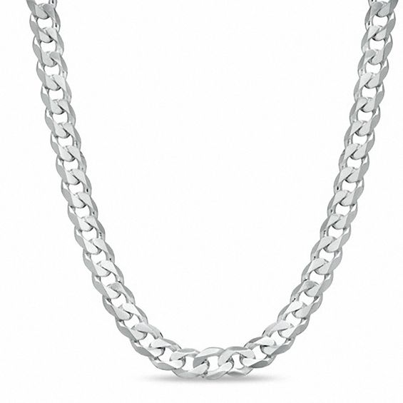 Men's 11.0mm Curb Chain Necklace in Sterling Silver - 22"