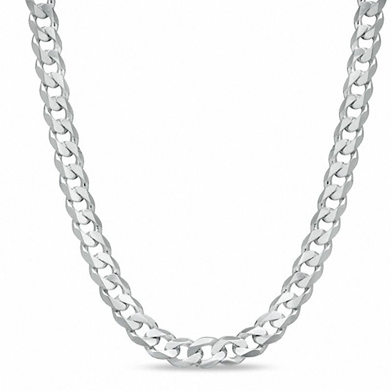 Men's 11.0mm Curb Chain Necklace in Sterling Silver - 22"